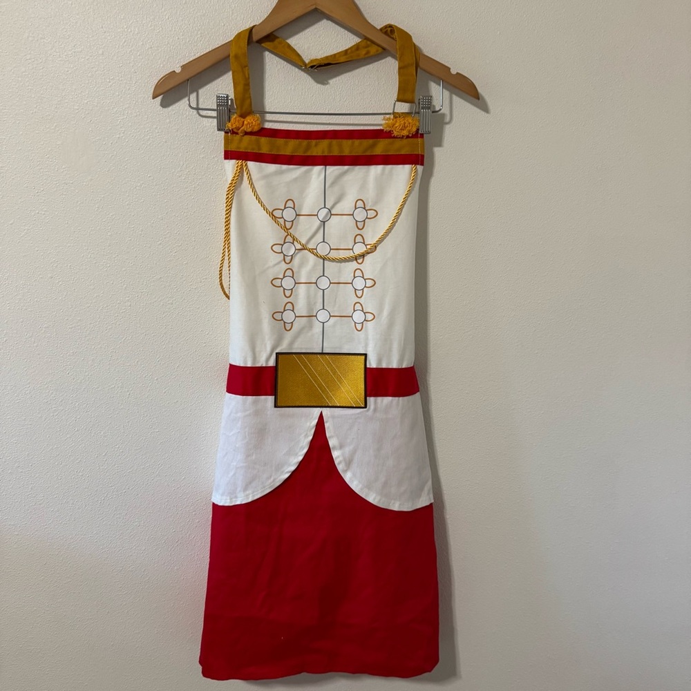 Disney Parks Cinderella Prince Charming Apron Red Gold Braided Rope Adult NWT